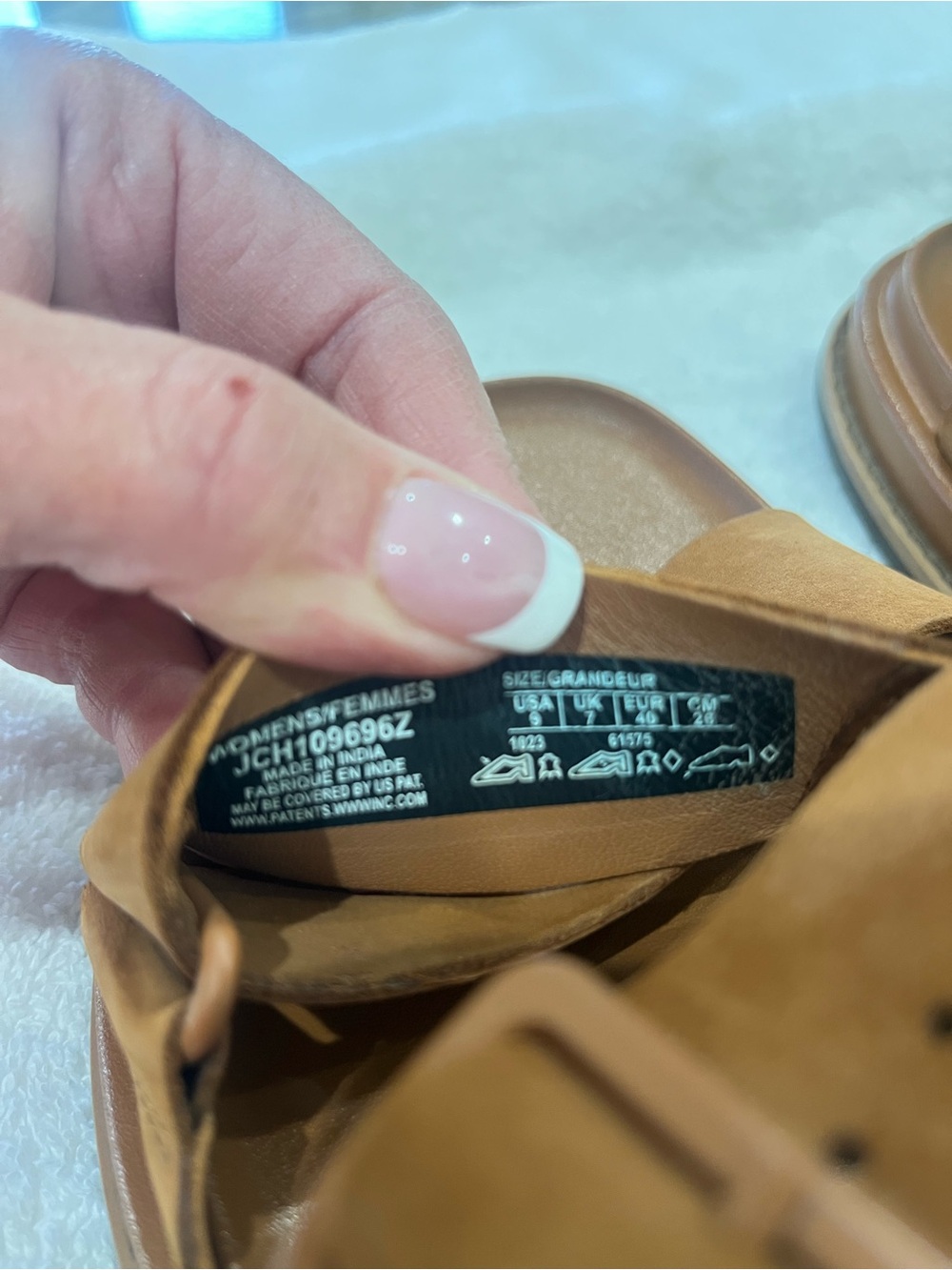 Chaco Tan Suede Crossband Slide Sandals - Picture 7 of 7